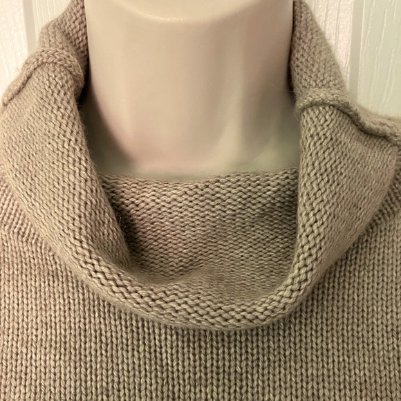 White & Warren tunic sweater wool angora cashmere cowl capsule quiet luxury M - Picture 4 of 8